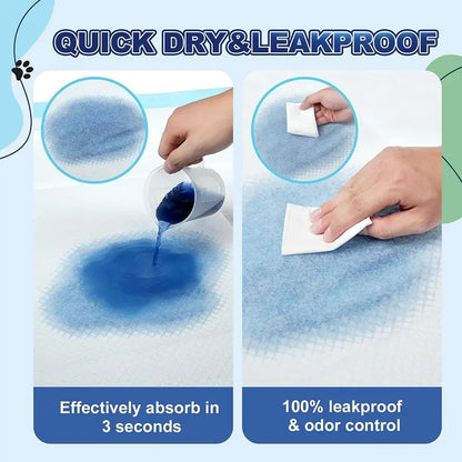 Extra Large Super Absorbent Dog Training Pads - 100 Count Leak-Proof Quick Dry Solution